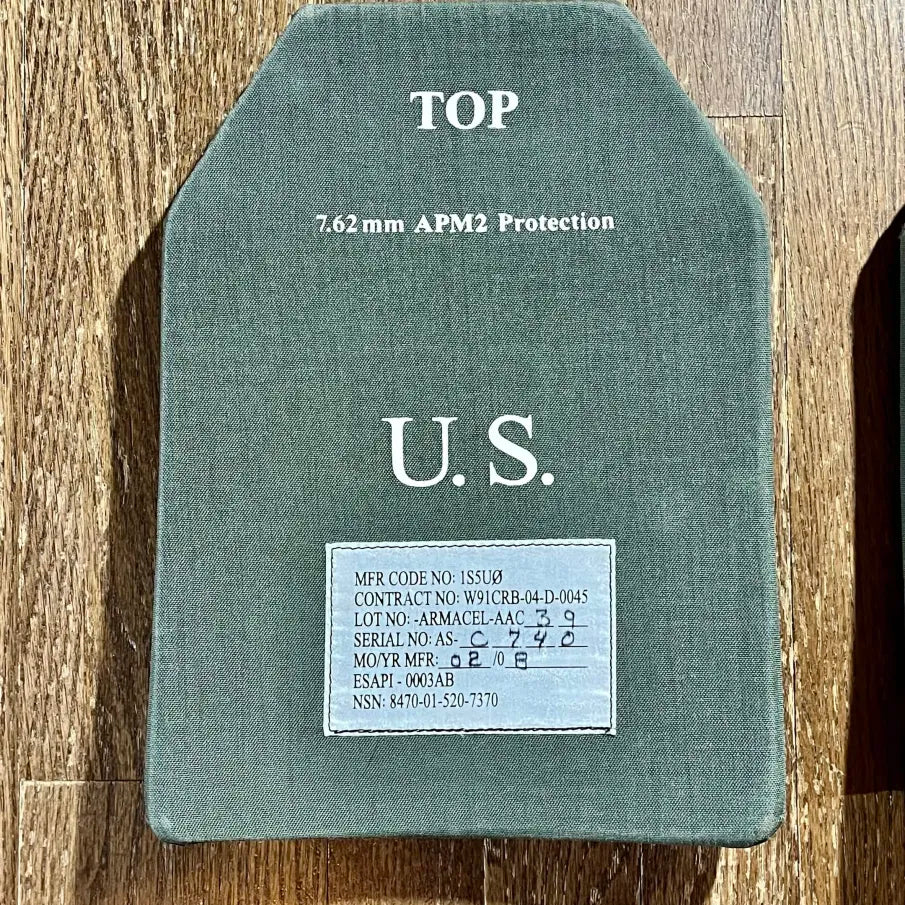 Enhanced Small Arms Protective Insert (ESAPI) Plate Set (Pair) – Size Small – AAC – NSN 8470-01-520-7370