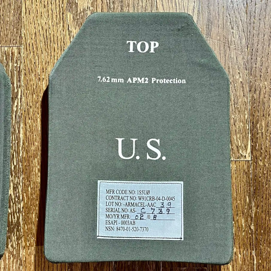 Enhanced Small Arms Protective Insert (ESAPI) Plate Set (Pair) – Size Small – AAC – NSN 8470-01-520-7370
