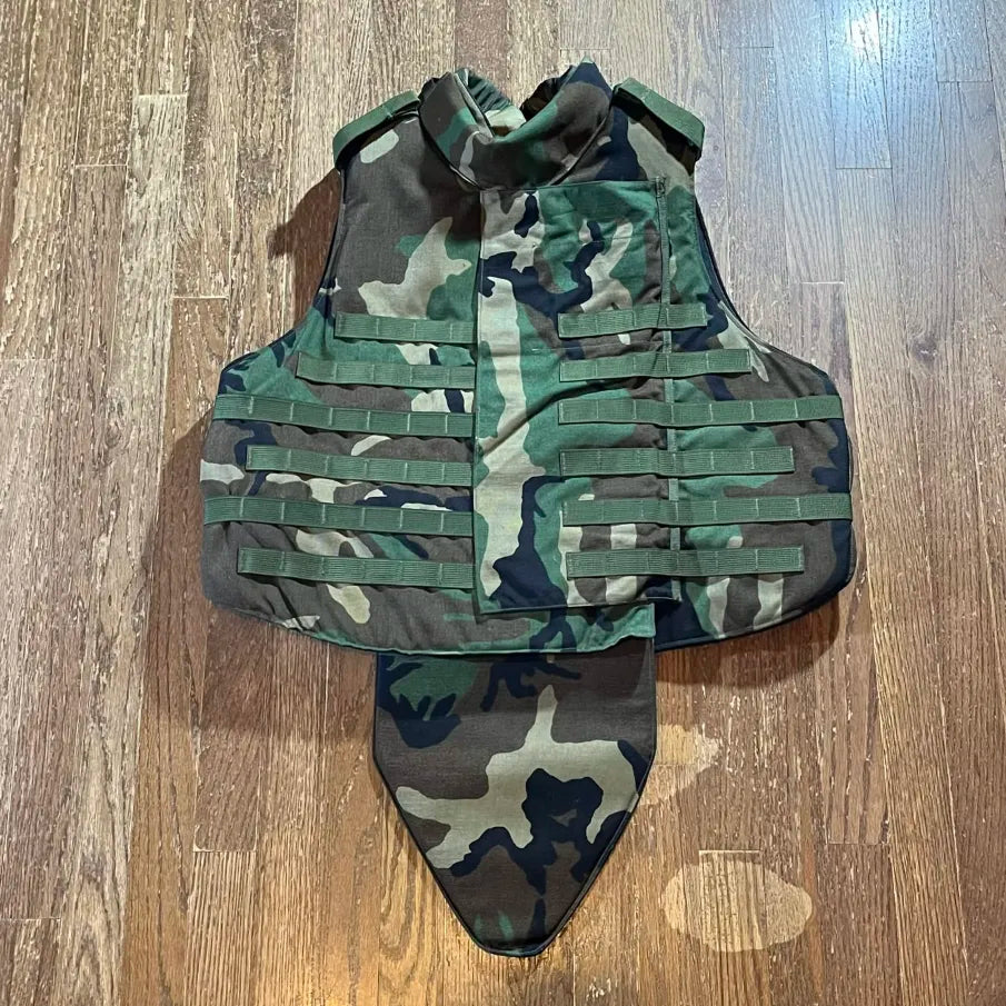 Point Blank Interceptor Outer Tactical Vest (OTV) – M81 Woodland – Size Large – Complete Soft Armor Configuration