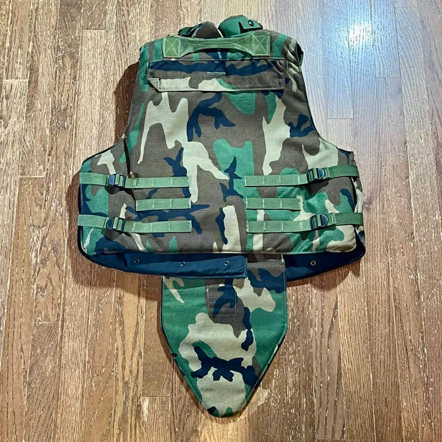 Point Blank Interceptor Outer Tactical Vest (OTV) – M81 Woodland – Size Large – Complete Soft Armor Configuration