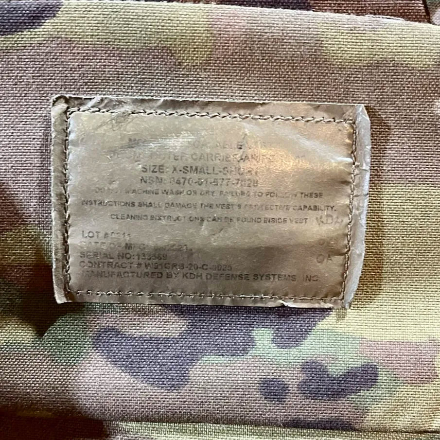 Modular Scalable Vest (MSV) – Outer Carrier Configuration – XSmall-Short