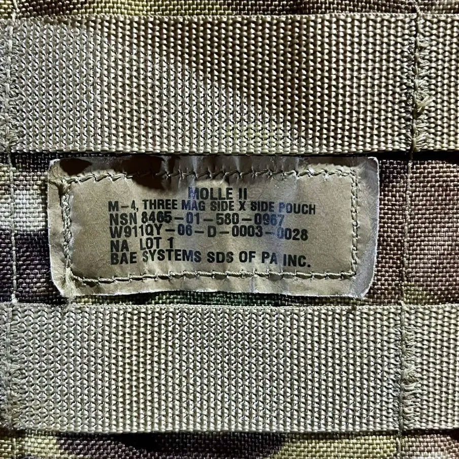 MOLLE II Triple Magazine Pouch – Side-by-Side – OCP / MultiCam – NSN 8465-01-580-0967